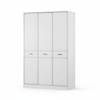 Holzschrank Luxus Kleiderschrank Schrank Möbel Holz Weiß 3 Tür Design