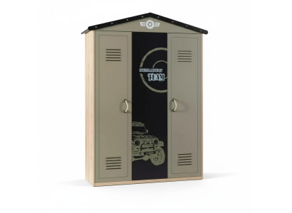 Kleiderschrank Holzschrank Luxus Schrank Möbel Holz 3 türig 0Design Grün