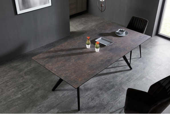 Ausziehbarer Esstisch Esszimmertisch Küchentisch Holz Schwarz Tisch