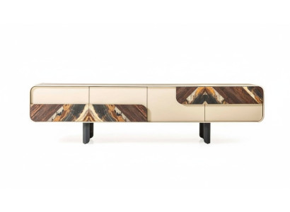 TV Ständer RTV Lowboard Sideboard Holz Beige Wohnzimmer Wohnwand Möbel