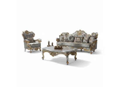 Luxus Polstersofa Sofagarnitur Komplette Couchgarnitur Grau Stoffsofa