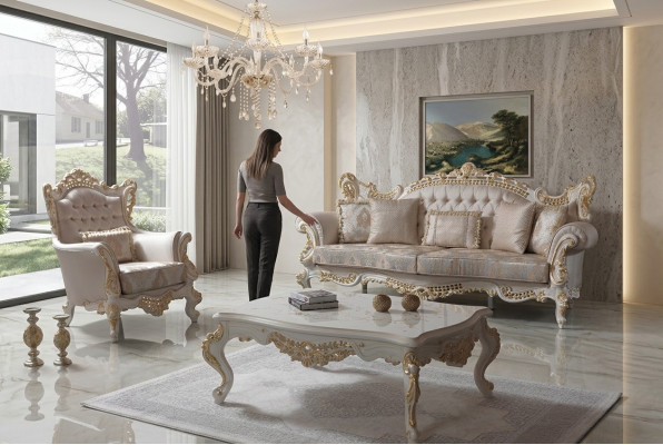 Polstersofa Komplette Couchgarnitur Sofagarnitur Beige Sofa Stoffsofa