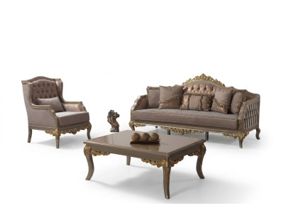 Polstersofa Komplette Couchgarnitur Sofagarnitur Sofa Stoffsofa Braun