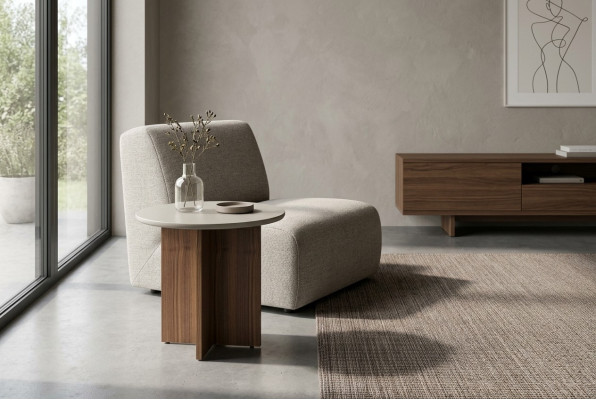 Tisch Beistelltisch Couchtisch Wohnzimmer Grau Holz Design Möbel