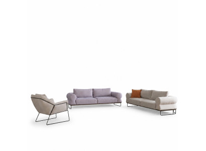 Luxus Komplette Polstersofa Couchgarnitur Sofagarnitur Weiß Stoffsofa