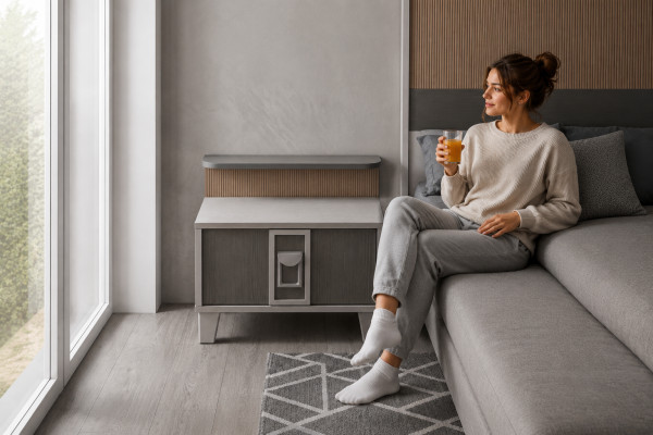 Nachttisch Nachtkosolen Konsolen Holz Kinderzimmer Modern Grau Mädchen