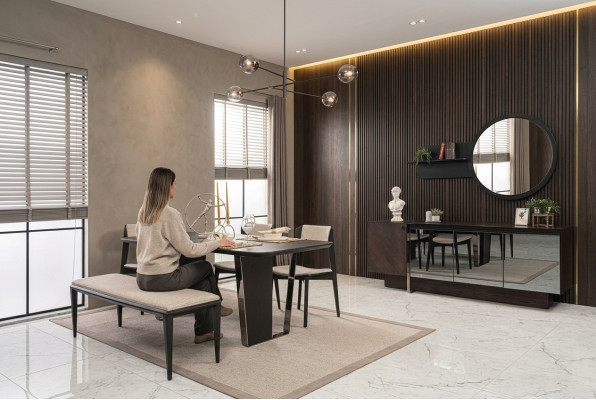 Esszimmer Essgruppe Esszimmermöbel Essecke Set 8tlg Holz Braun Tisch