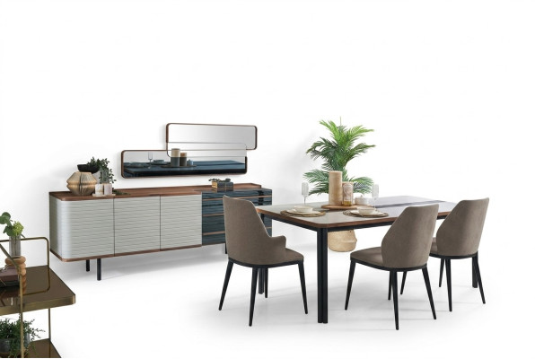 Esszimmer Garnitur Essgruppe Esszimmermöbel Essecke Set 7tlg Holz Weiß