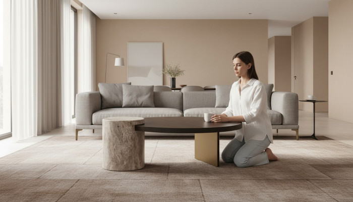 Couchtisch Beistelltisch Kaffeetisch Holz Braun Sofatisch Design Tisch