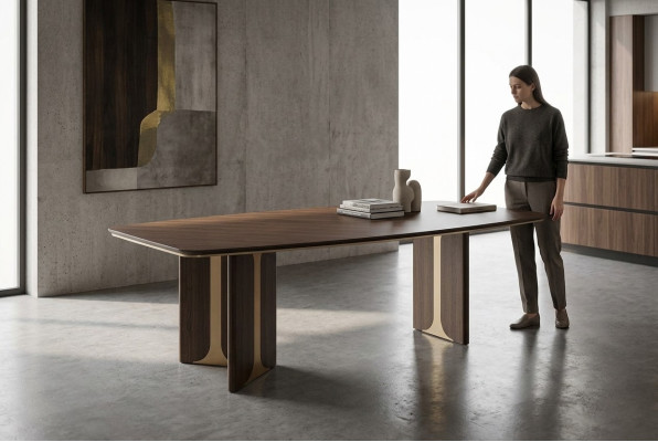 Esstisch Tisch Esszimmer Esszimmertisch Holz Braun Esszimmermöbel
