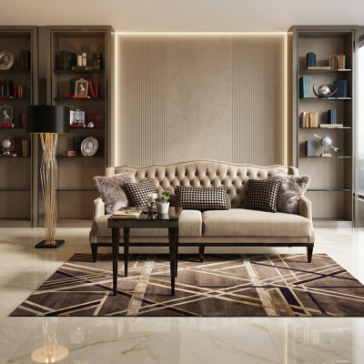 Wohnzimmer Garnitur Sofa 3 Sitzer Beistelltisch Chesterfield Polstersofa Grau
