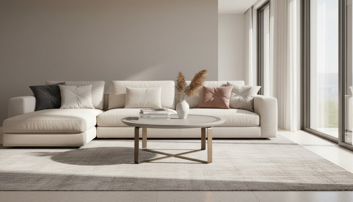 Couchtisch Modern Beistelltisch Kaffeetisch Sofatisch Beige Metall