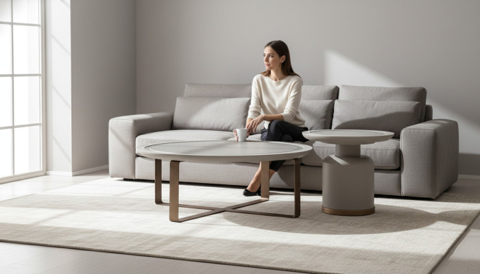 Komplette Couchtisch Beistelltisch Beige Sofatisch Metall Wohnzimmer