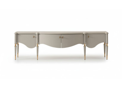 Sideboard RTV Lowboard TV Ständer Beige Holz Wohnzimmer Tisch Schrank