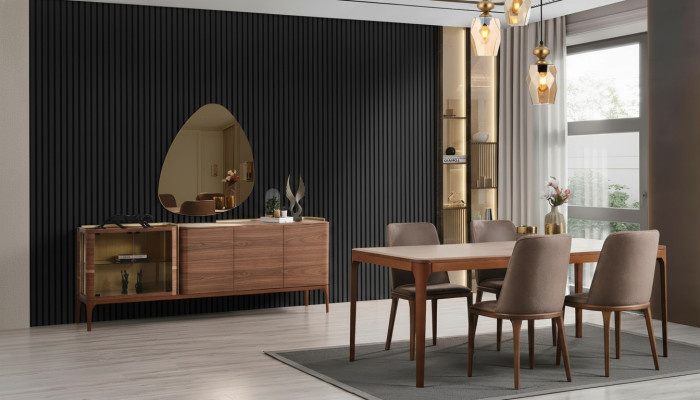 Komplette Esszimmer Essgruppe Essecke Esstisch Stühle 9tlg Holz Braun