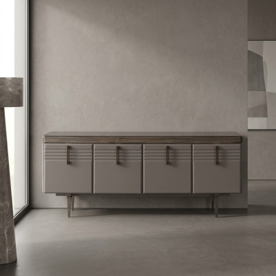 Sideboard Anrichte Holzschrank Kommode Schrank Holz Grau Wohnzimmer