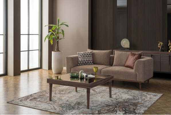 Dreisitzer Sofa 3 Sitzer Stoffsofa Polstersofa Grau Modern Stoff Neu
