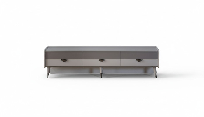 Graues Sideboard Designer Wohnzimmer TV-Ständer RTV Lowboard Möbel Neu