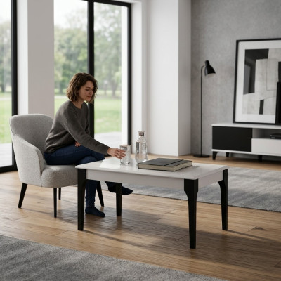 Couchtisch Kaffeetisch Sofatisch Beistelltisch Holz Beige Tisch Design
