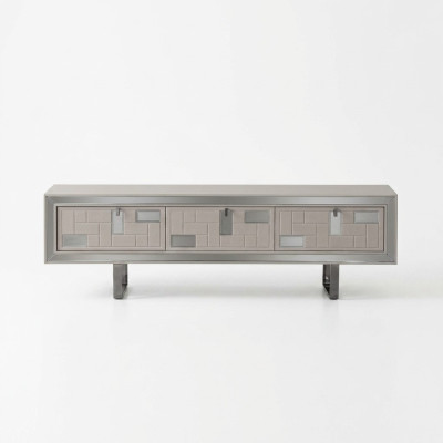 Sideboard TV Ständer RTV Lowboard Wohnwand Holz Weiß Möbel Wohnzimmer