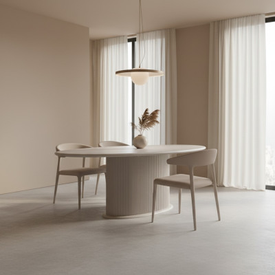 Luxus Esszimmertisch Esstisch Tisch Holz Beige Esszimmer Holztisch