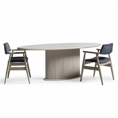Luxus Essgruppe Komplette Esszimmer Esstisch Stühle 7tlg Beige Essecke