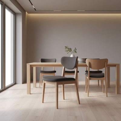 Gruppe Esszimmerstühle Holzstühle Küchenstühle Set 6tlg Braun Holz