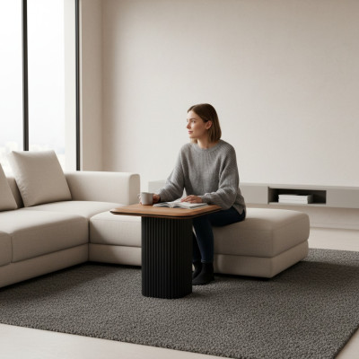 Beistelltisch Couchtisch Kaffeetisch Sofatisch Holz Braun Tisch Design