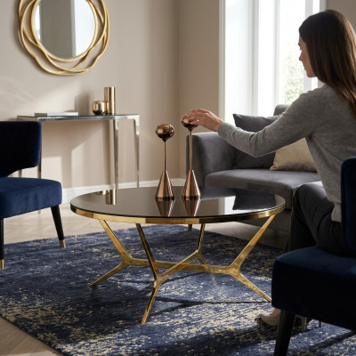 Tisch Wohnzimmer Couchtisch Sofatisch Kaffeetisch Beistelltisch Gold