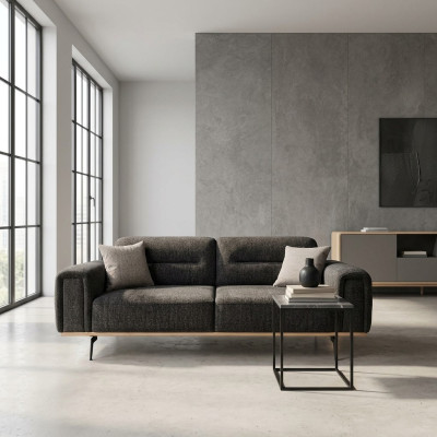 Stoffsofa Design Dreisitzer Grau Sofa 3 Sitzer Polstersofa Couch