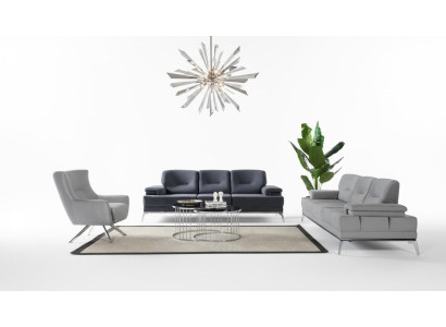 Komplette Stoffsofa Garnitur Moderne Polstercouchen Dreisitzer Sessel