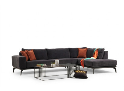 Exklusives Graues Polster Ecksofa Designer Eckgarnitur Moderne Couchen