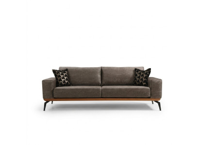 Couch Dreisitzer Stoffsofa Polstersofa Grau Sofa Modern Stoff 3 Sitzer