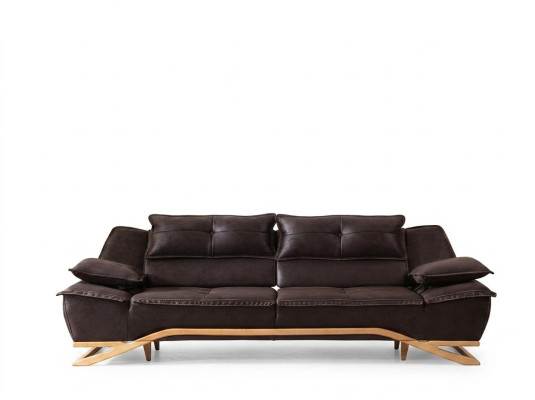 Couch Dreisitzer Stoffsofa Design Sofa 3 Sitzer Polstersofa Schwarz