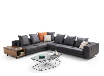 Eckgarnitur Ecksofa L form Polstersofa Stoffsofa Couch Grau Sofa Tisch