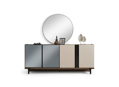 Anrichte Sideboard Holzschrank Kommode Schrank Braun Holz Esszimmer