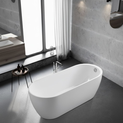 Wanne Badezimmer Acryl Badewanne Weiß Standbadewanne Zeitgenössisch