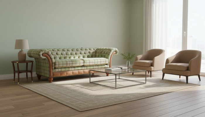 Luxuriöses Designer-Sofa im Chesterfield-Design mit drei Sitzplätzen