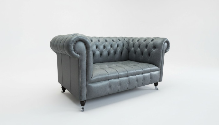 Chesterfield Sofa Couch Polster Sofas Klassischer 2 Sitzer Sitz Leder
