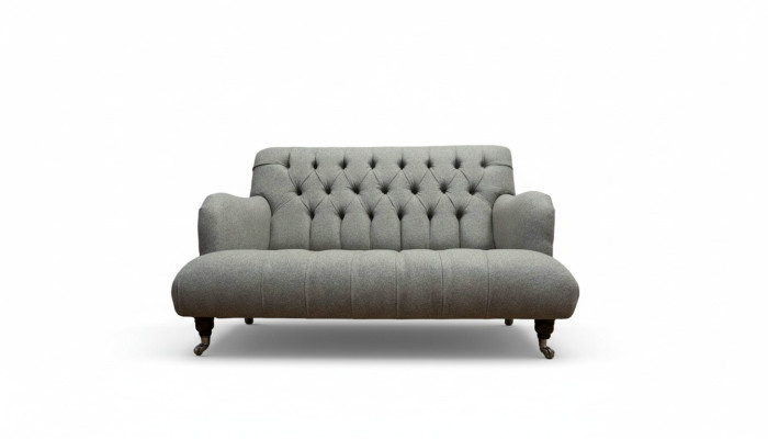 Luxus Dreisitzer Grau Sofa 2 Sitzer Design Chesterfield Möbel Couchen