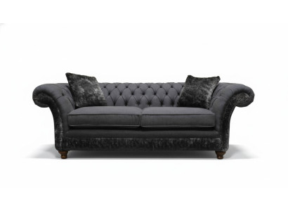Sofa 3 Sitzer Couch Textil Sofa Grau Design Möbel Sofas Couchen Chesterfield