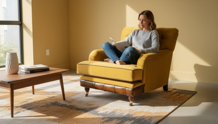 Sessel 1 Sitzer Sofas Stoff Wohnzimmer Textil Luxus Möbel Einsitzer Chesterfield