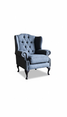 Sessel 1 Sitz Textil Lounge Luxus Polster Ohrensessel Einsitzer Design 1