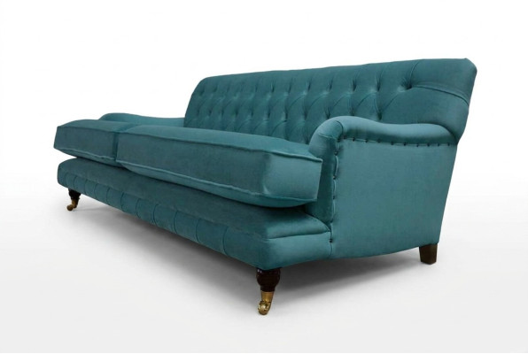 Sofa 3 Sitzer Stoff Design Couch Polster Sofas Textil Modern Chesterfield 1