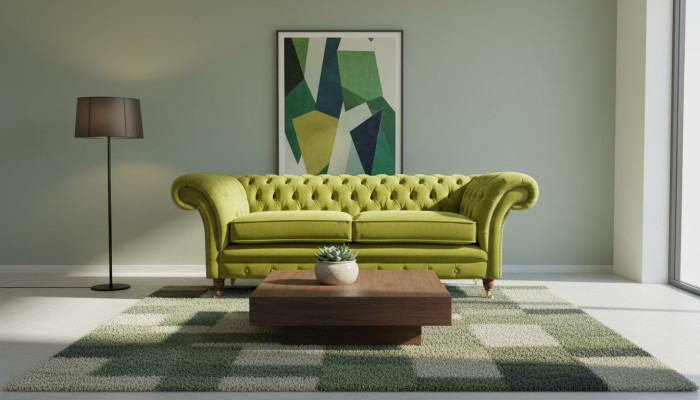 Sofa 3 Sitzer Stoff Design Couch Polster Sofas Textil Modern Chesterfield