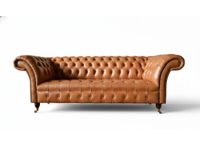 Sofa 3 Sitzer Sitz Modern Chesterfield Sofas Couchen Polster Braun Neu