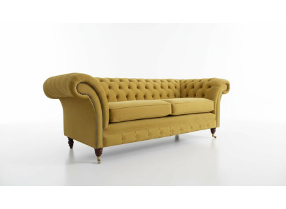 Chesterfield luksuzna trosedna kavč tkanina