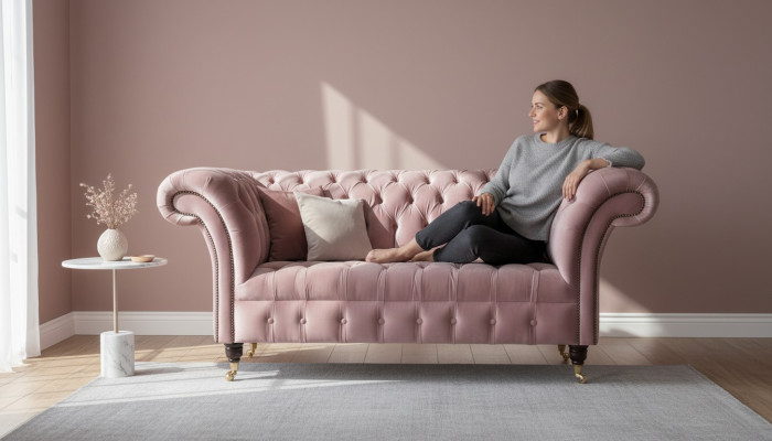 Chesterfield Zwei Sitzer 2 Sitz Couch Polster Sitz Sofa Couchen Design
