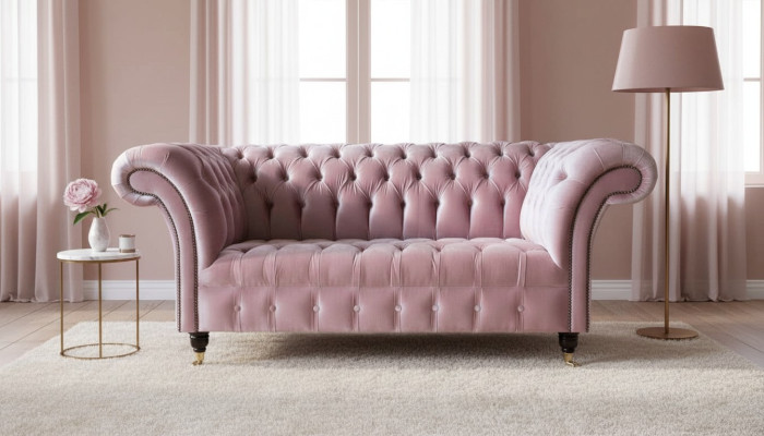 Chesterfield Zwei Sitzer 2 Sitz Couch Polster Sitz Sofa Couchen Design