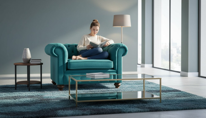 Sessel 1 Sitzer Chesterfield Polster Sofas Design Luxus Couch Sofa Neu